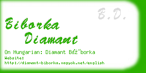 biborka diamant business card